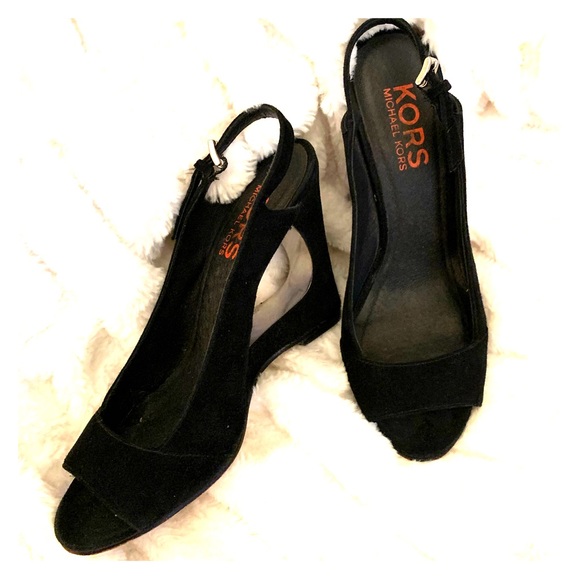 MICHAEL KORS - Designer Black Wedges - Picture 1 of 16
